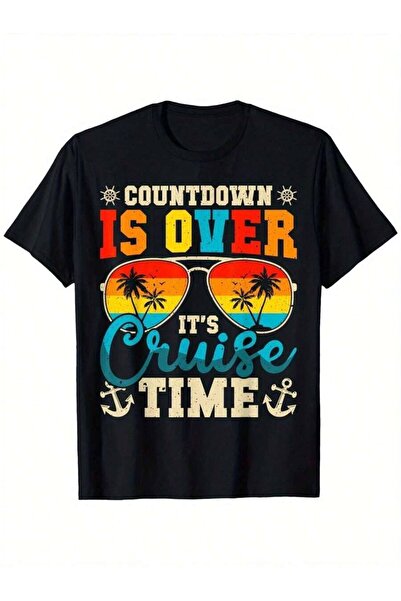 Astogria13 تي شيرت صيفي كاجوال بطبعة "Countdown Is Over It'S Cruise Time Vaca...