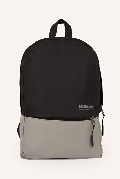 DeFacto Unisex Gray Melange Backpack I5046Axns