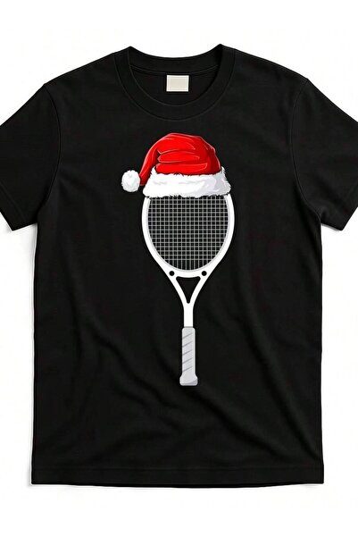 LİNA06 قبعة سانتا كلوز لعيد الميلاد بتصميم مضرب التنس، هدية رائعة، قميص نسائي...