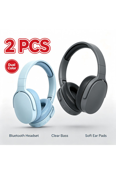 Generic 2 Pack Wireless Foldable Bluetooth Headset Over Ear HiFi Stereo Bass ...