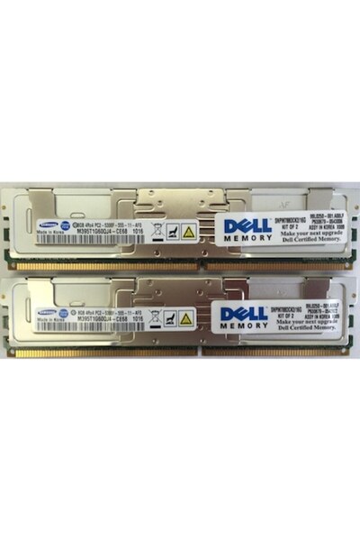 Dell 16GB (2*8GB) PC2-5300F, 667 MHz, ECC, Kit DIMM complet bufferizat SNPM78...