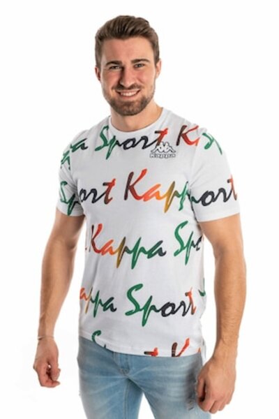 Kappa Tricou 100% bumbac cu logo decorativ și inscripție directă pe material,...