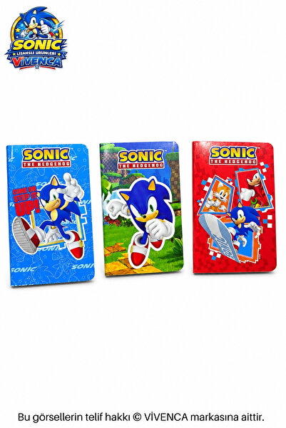 Sonic VİVENCA İLE YENİ SEZON LİSANSLI SERT KARTON KAPAK ÇİZGİLİ BLOKNOT DEFTE...