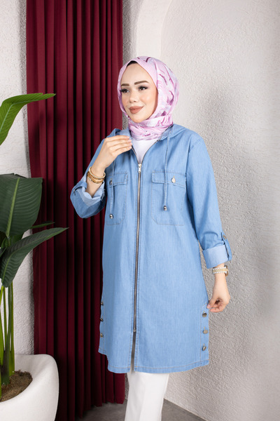Pamuk Butik Women's Zipper Closure Cap with Pockets