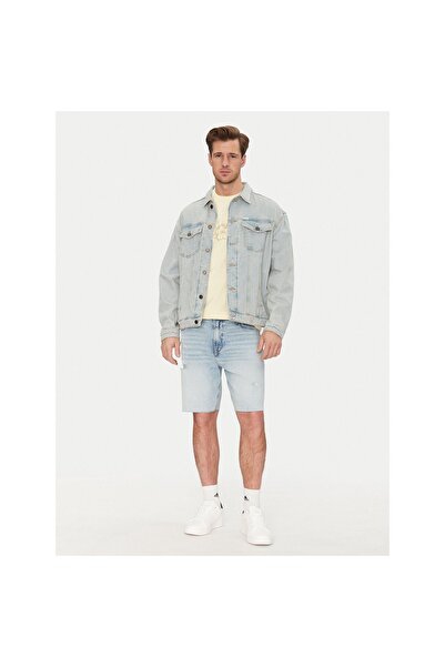 Guess Pantaloni scurți din denim pentru bărbați M5GDV2D4Z84 Albastru