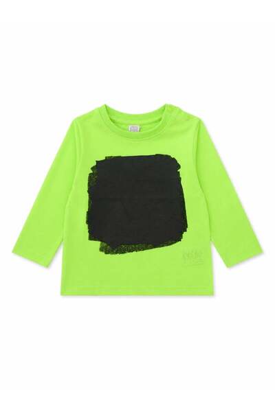 Tuc Tuc Boy's Lime Long Sleeve Printed T-Shirt 2-8 Years Old Multicolor
