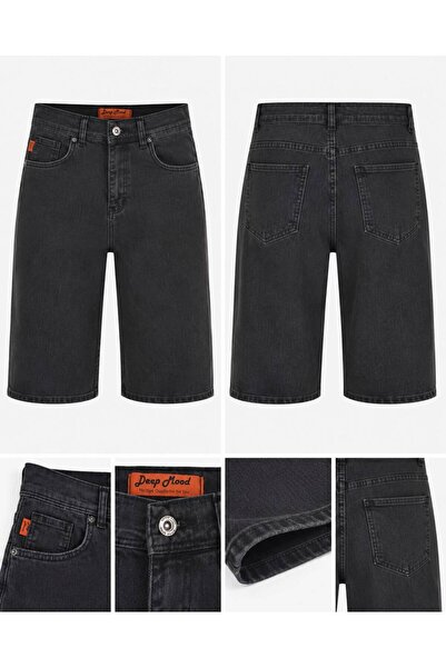 DEEP MOOD Lycra High Waist Smoked Denim Capri