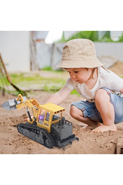 BAYBEE Remote Control Bulldozer Toy 2.4G 6-Channel RC Construction Truck with...