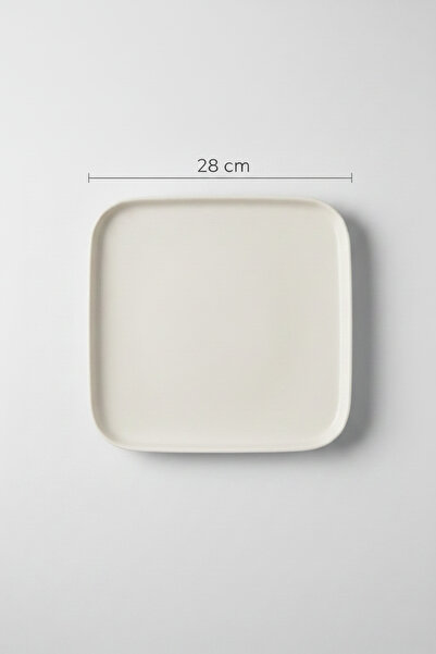 rinart Set of 6 Verona Square Serving Plates 28cm Cream