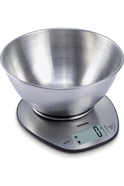 Heinner Cantar de bucatarie cu bol HKS-5SS bol 5kg full inox functie tara fun...