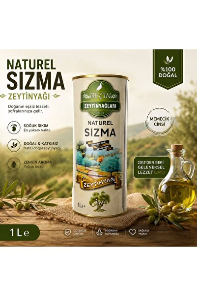 Genel Markalar Milas (Memecik - Naturel Sızma Soğuk Sıkım Zeytinyağı TNK (1lt)