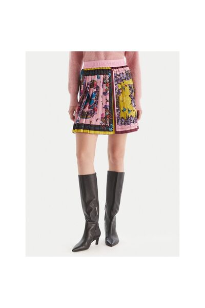 VERSACE JEANS COUTURE Γυναικεία Πλισέ Φούστα 79HAE8P0 NS726 Πολύχρωμη