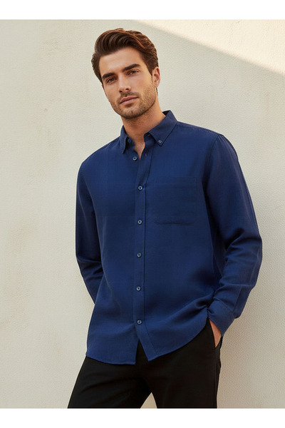FAV BUTTON DOWN LINEN BLEND SHIRT