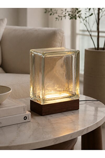 Handmade AURA Ahşap LED Masa Lambası