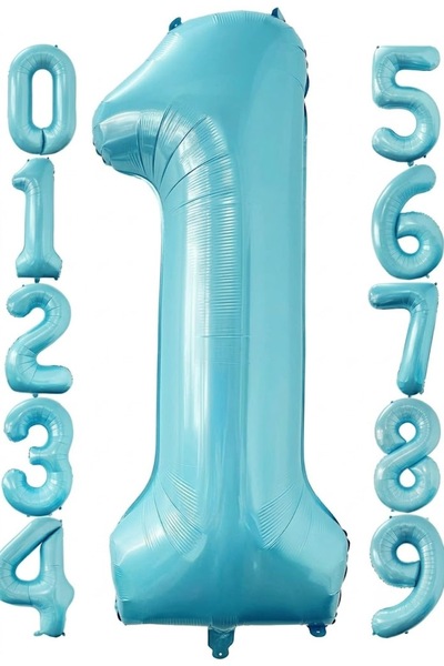 baloss fer 1 Blue Number Foil Balloon 76 cm Helium Compatible Birthday Party ...