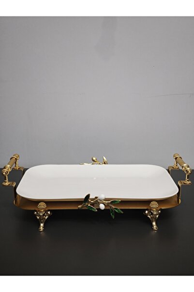 PARILTI HOME COLLECTİON Luxury Rectangular Special Laser-Cut Figured Serving ...