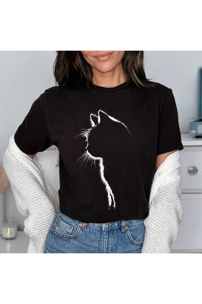 Orielle Tricou Negru Cat Shadow