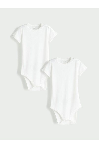 LC Waikiki Organic Fabric Baby Girls' Snap Bodysuit 2-Pack