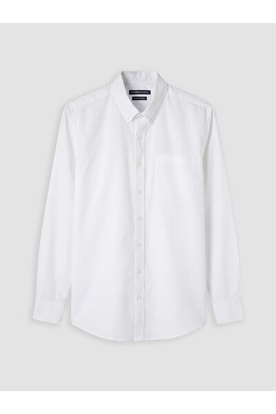LC Waikiki White Regular Fit Oxford Men's Shirt