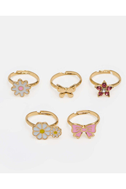 REDTAG Girls Assorted Ring Set 5 Pieces