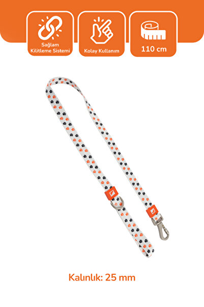 GOBYPET Köpekler İçin Dayanıklı Ve Güvenli, Desenli Gezdirme Tasması ( 25mm )