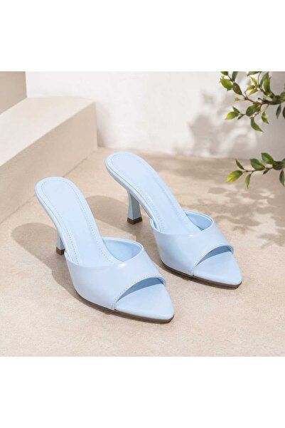 NewQueens Dilla Women's Heeled Slippers Pointed Toe Casual Slippers 8.5 cm