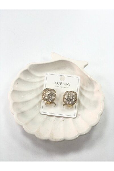 VLDORO Xuping Full Stone Square Steel Earrings