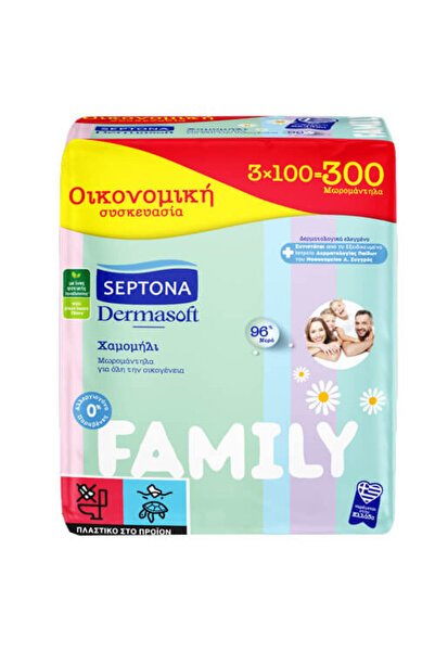 Septona ΜΩΡΟΜΑΝΤΗΛΑ DERMASOFT (3x100τεμ.) - (FAMILΥ)