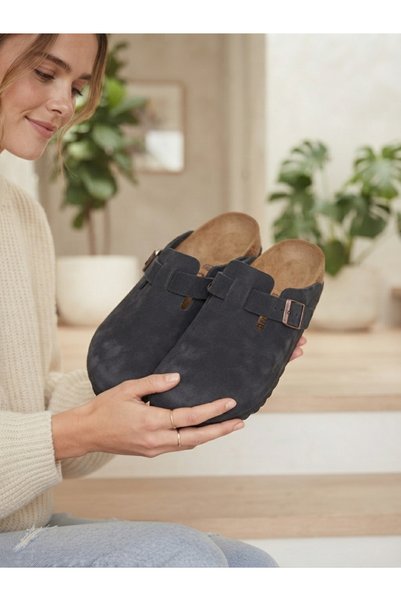 SWORD Suede Closed Front Flat Unisex Sabo Slippers |   Daily Slippers | |   Home Office Outdoor Women's Slippers