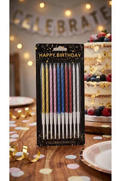TOHFA Party Candles Colored 3 Pcs