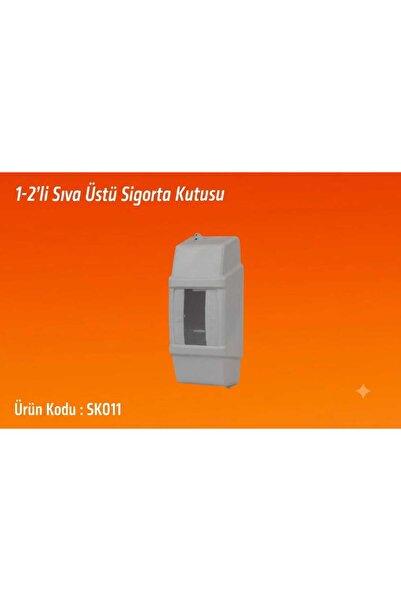 volt724 Sıva Üstü 1'li 2'li W otomat Sgorta Şalter Kutusu (Klima Kombi Şofben...
