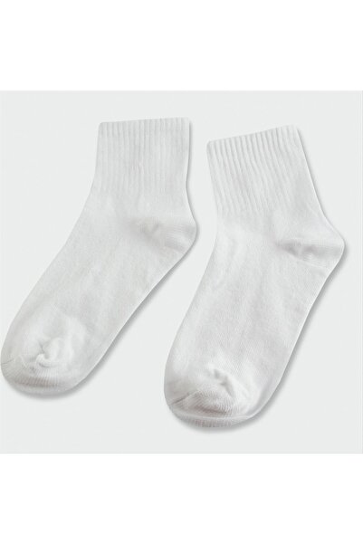ZERO LAND Ilkestor White Color (220500) College Socks-White