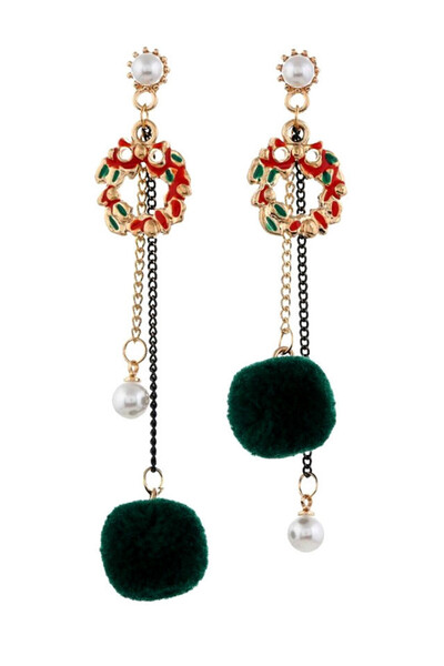 VeeShop Christmas earrings, wreaths, baubles and pearls
