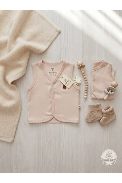 Gökçe Baby Organic Cotton Snap-Up Baby Vest – Sleeveless, Soft and Breathable...