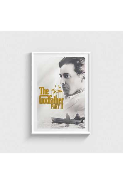 The Godfather Part II (1974) Film Posteri Tablo Çerçeveli Poster Duvar Dekorasyonu - Premium Seri