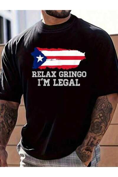 23ERVA 100% Cotton Relax I'm Legal T Puerto Rico Flag Shirt Gift Women's Men'...