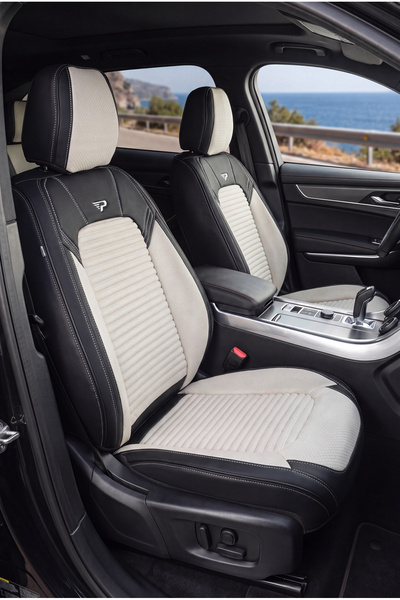 Panda Kılıf Panda Premium Grand Serisi Leather and Linen Fabric Car Seat Cove...