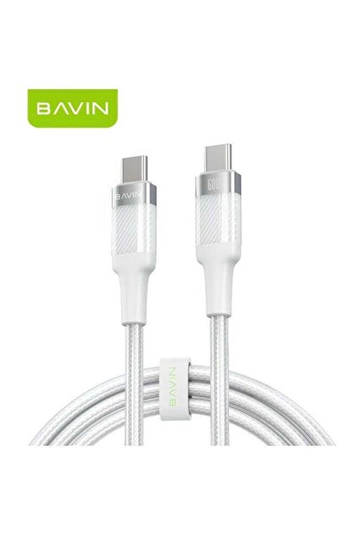 Bavin كابل شحن ونقل بيانات من النوع C إلى النوع C من الألومنيوم المضفر، يدعم ...