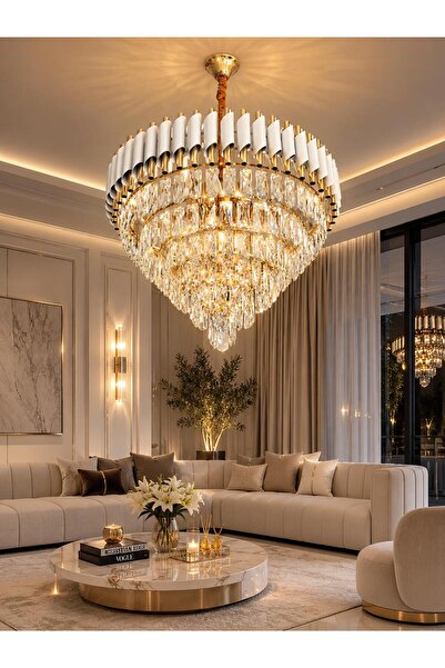 AY AVİZE KRİSTAL LÜX İTHAL TASARIM AVİZE SALON MUTFAK