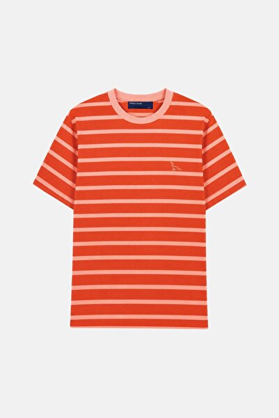 Generic Brand Long Neck Dinosaur Heavyweight T-Shirt - Orange-Tile