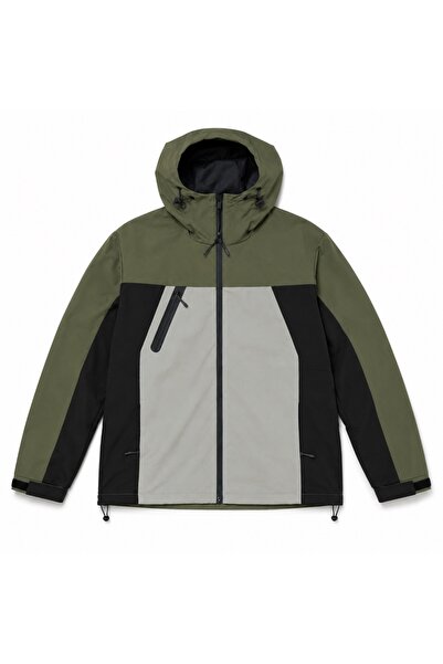 ONE Men's Hooded Colorblock Jacket – Lightweight Zip-Up Windbreaker for Outdo...