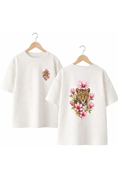 playwear Μπλουζάκι με στάμπα Tiger Pink Tulip στην πλάτη και στο μπροστινό μέ...
