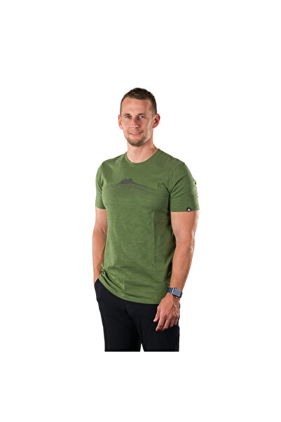 NORTHFINDER Tricou de drumeție pentru bărbați din organic cotton - JACINT, Verde