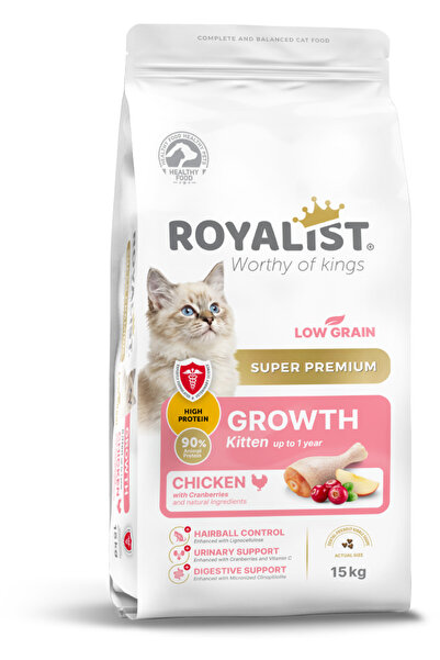 Royalist Pisica Kitten Super Premium cu pui - hrana uscata pentru pisici juni...