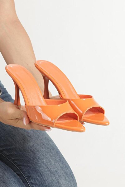 SH SİLVER MODA Kadın Sivri Burun Topuklu terlik topuk boyu 7 cm