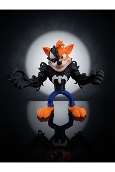 DEMİRHAN3D 🕷️💀 Venomized Crash Figürü 21 cm | Crash Bandicoot & Venom Tasar...