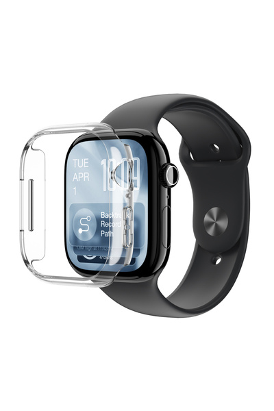 Amazingthing Husă transparentă minimalistă pentru Apple Watch Seria 11 46mm