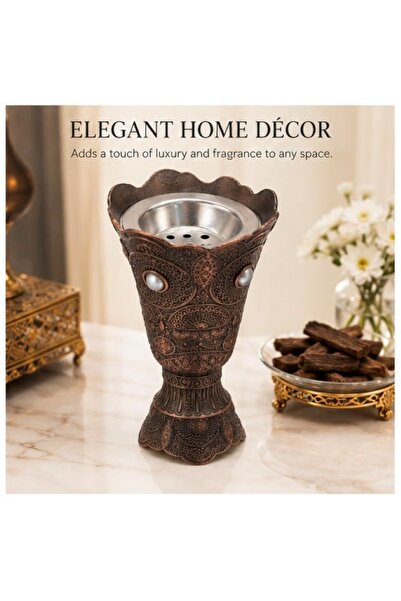INCENSE BAKHOOR Luxury Royal Design Gold Metal Aroma Fragrance Burner