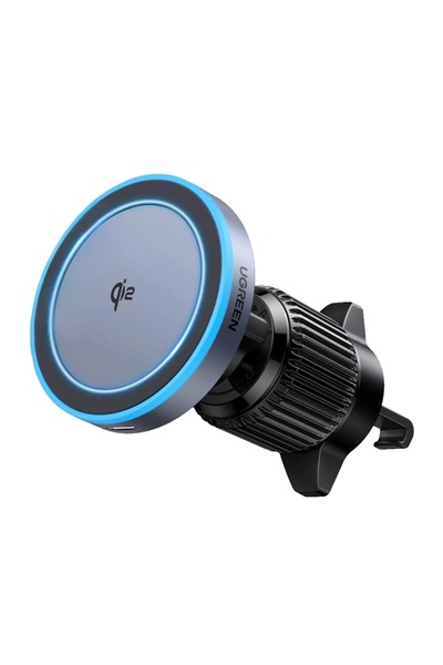 Ugreen Suport încărcător auto wireless magnetic W708, Qi2 15W, USB-C, Negru