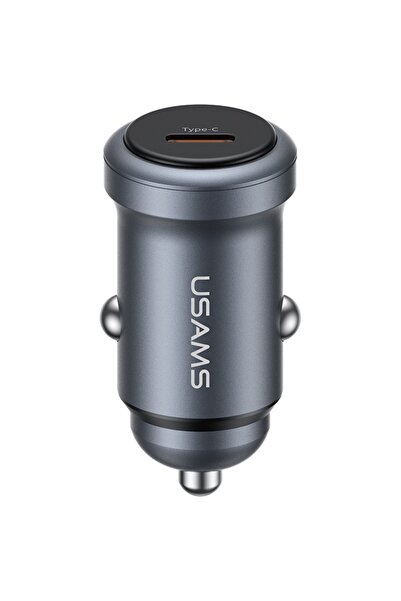 Usams Încărcător auto CC321 30W USB-C PD, 12V-24V, Gri